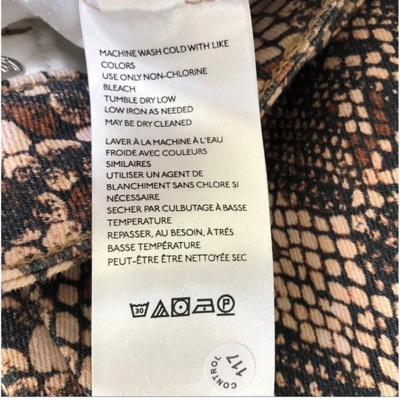 New Free People Raw trim High rise jegging jean two faced snakeskin OB1026916 - Picture 11 of 14